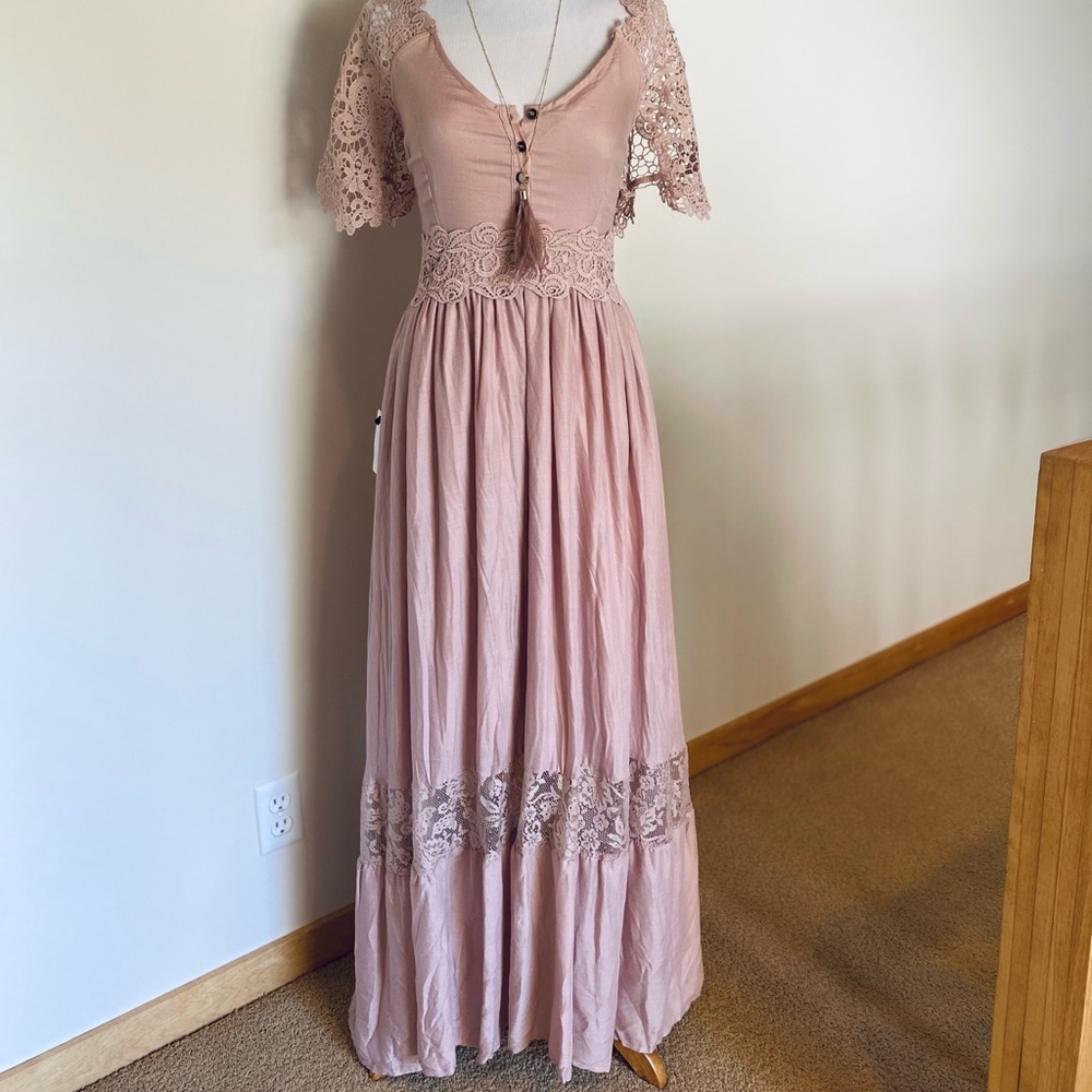 NWT Dusty Rose Maxi Dress